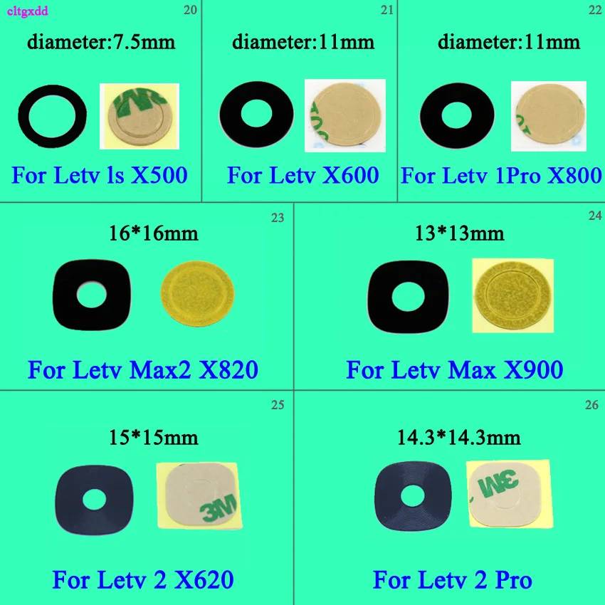 cltgxdd For Letv X500 X600 X800 X820 X900 le2 x620 x621 Max 2 Pro Camera Glass Lens Replacement