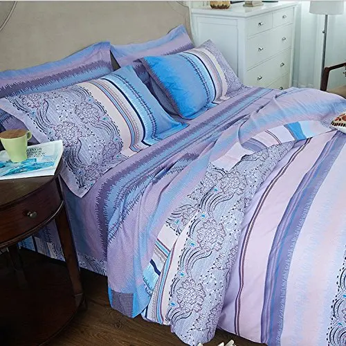 Fadfay 100% хлопок 4-Piece чешские Постельные принадлежности Boho Постельное бельё полный