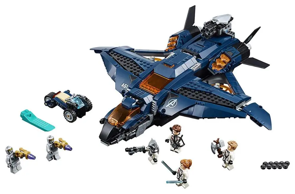 Marvel Мстители Endgame Ultimate Quinjet Строительный набор Блоки Игрушки совместимы с