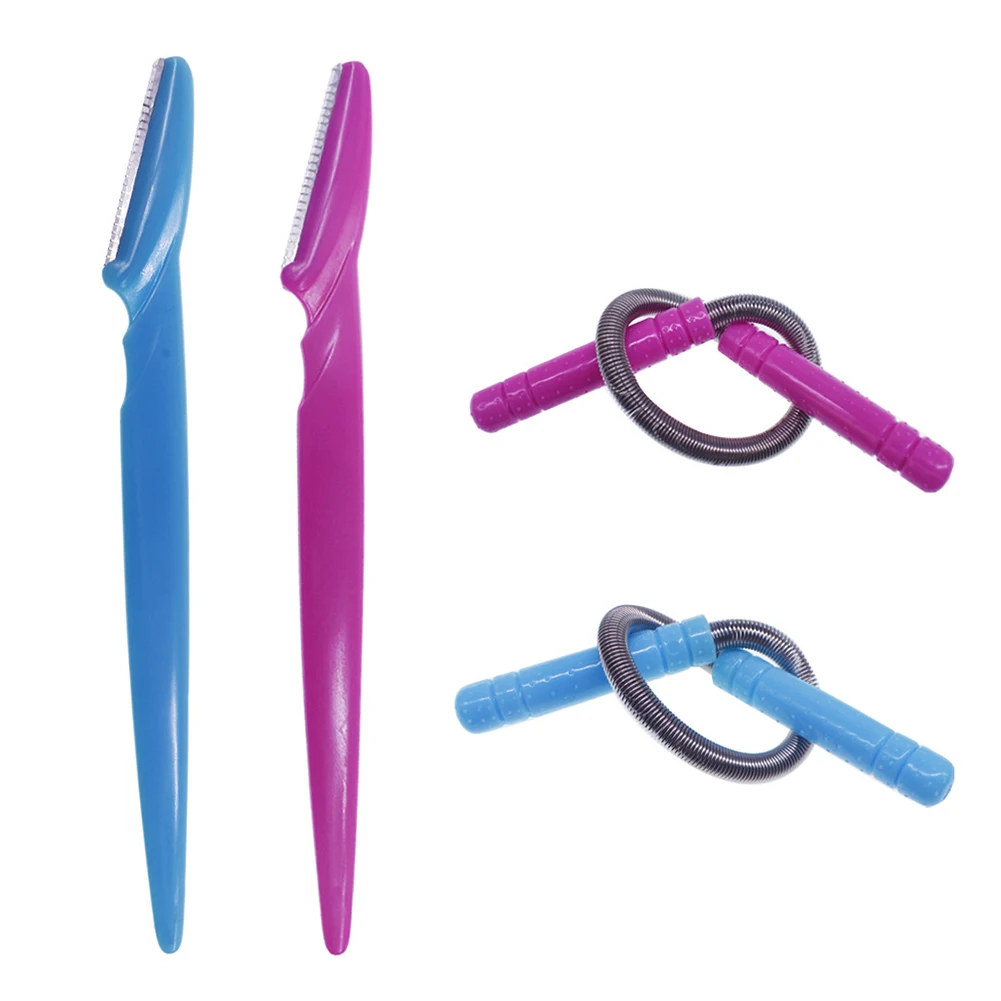 Facial Hair Remover Kit Effective Epilator Mini Safe Eyebrow Razor/Trimmer Handheld Makeup Knife Quick Face Care Random Color | Красота и