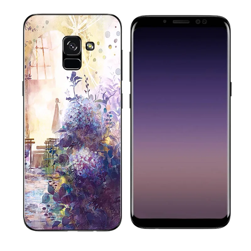 Soft Silicone For Coque Samsung A8+ A8 Plus 2018 Botanic Printing Slim TPU Cover Galaxy A730F Mobile Phone Case |