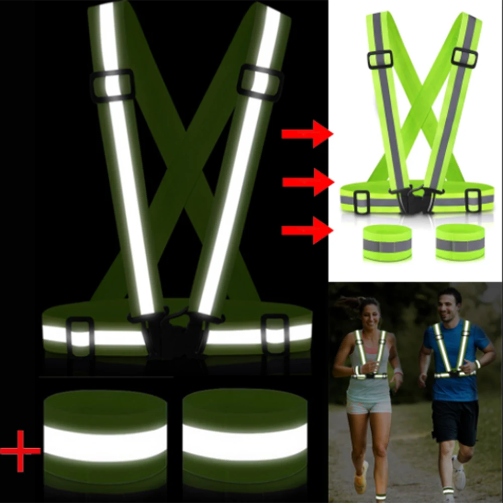 Уличный светоотражающий жилет унисекс Регулируемый безопасности