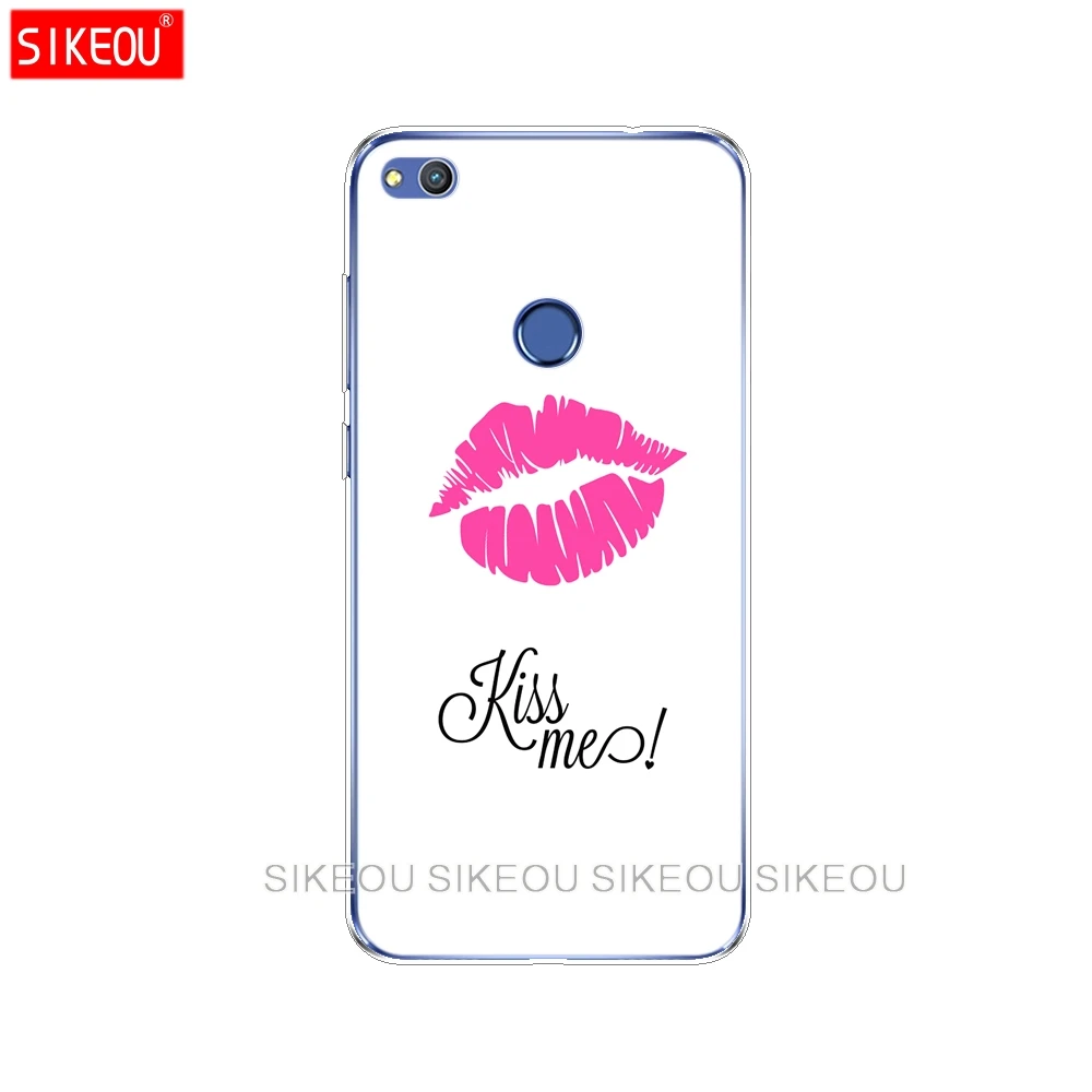 Силиконовый чехол для телефона Huawei P20 P7 P8 P9 P10 Lite Plus Pro 2017 p smart 2018 Kiss me Губная Помада