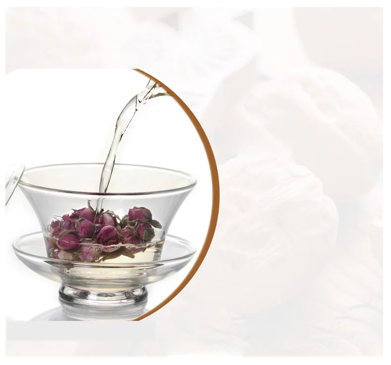 160 мл китайский стеклянный Gaiwan Tie Guan Yin кунг-фу чай чашка для путешествий Gongfu чай прозрачный Gaiwan термостойкий традиционный