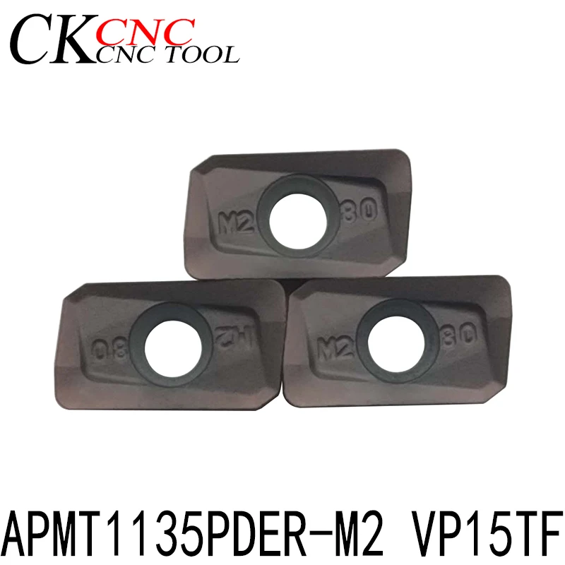 10 шт. APMT1135 M2 VP15TF карбидные фрезерные Вставки фреза режущий инструмент токарные