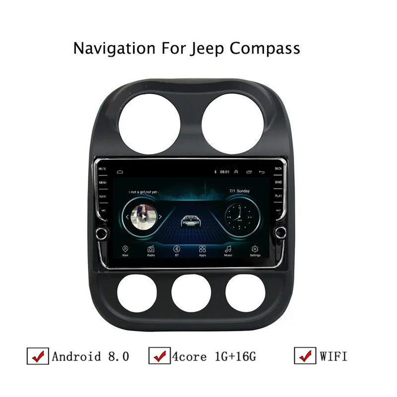 NAVITOPIA 10 1 дюймовый автомобильный мультимедийный плеер Andriod 8 GPS навигация для Jeep