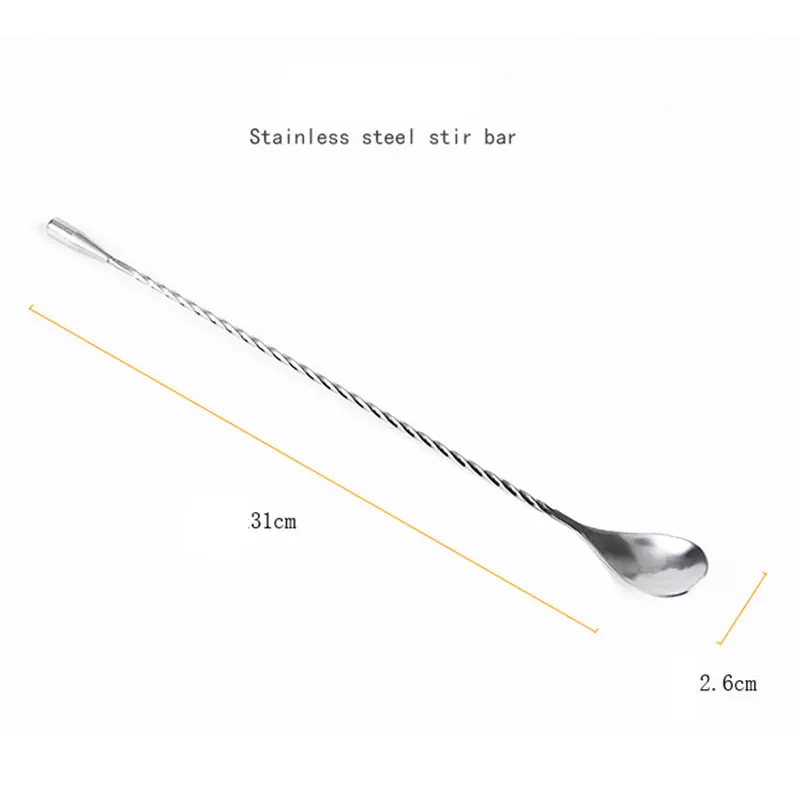 31 cm Stainless Steel Long Bar Spoon Bartending Mixed Tall Drink Stir Supplies Bartender Tools | Дом и сад