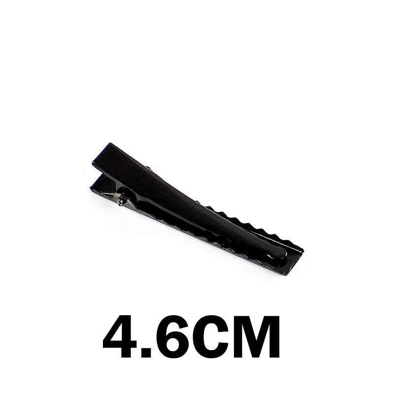 46x7.4mm 20 шт./лот, черный цвет, одиночные заколки для волос, зубчатая шпилька с зубами для самостоятельной сборки, заколка для волос с бантом, установка для изготовления ювелирных изделий - Цвет: 46x7.4mm