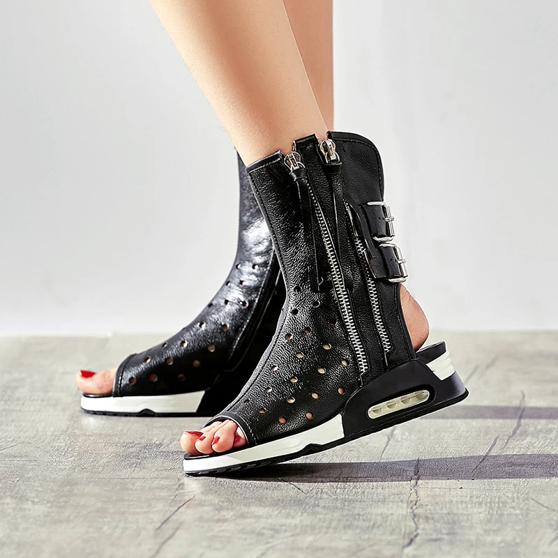 Новинка женские кожаные сандалии zapatos de mujer verano 2019 гладиаторы женская обувь chaussure