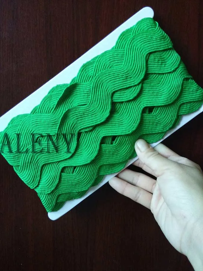 Newest 10yards/lot 25mm Ric Rac Zig Zag Ribbons Color Choice Beautiful Wave Lace Cord Threads For Craft Making | Дом и сад