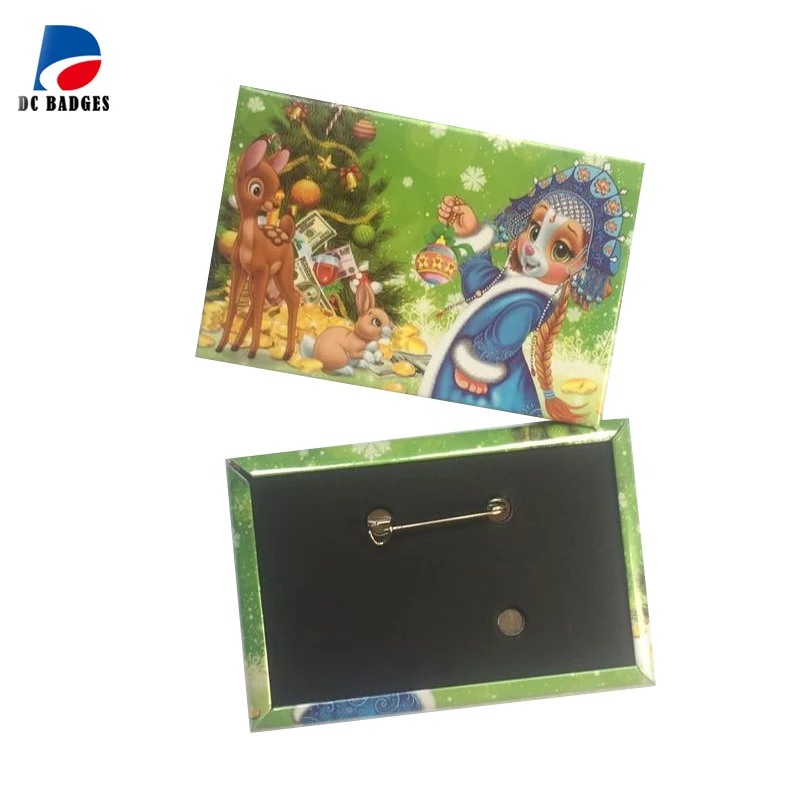 Прямоугольные штырьковые кнопки 80*53 мм 500 комплектов|badge material|button badge materialpin button