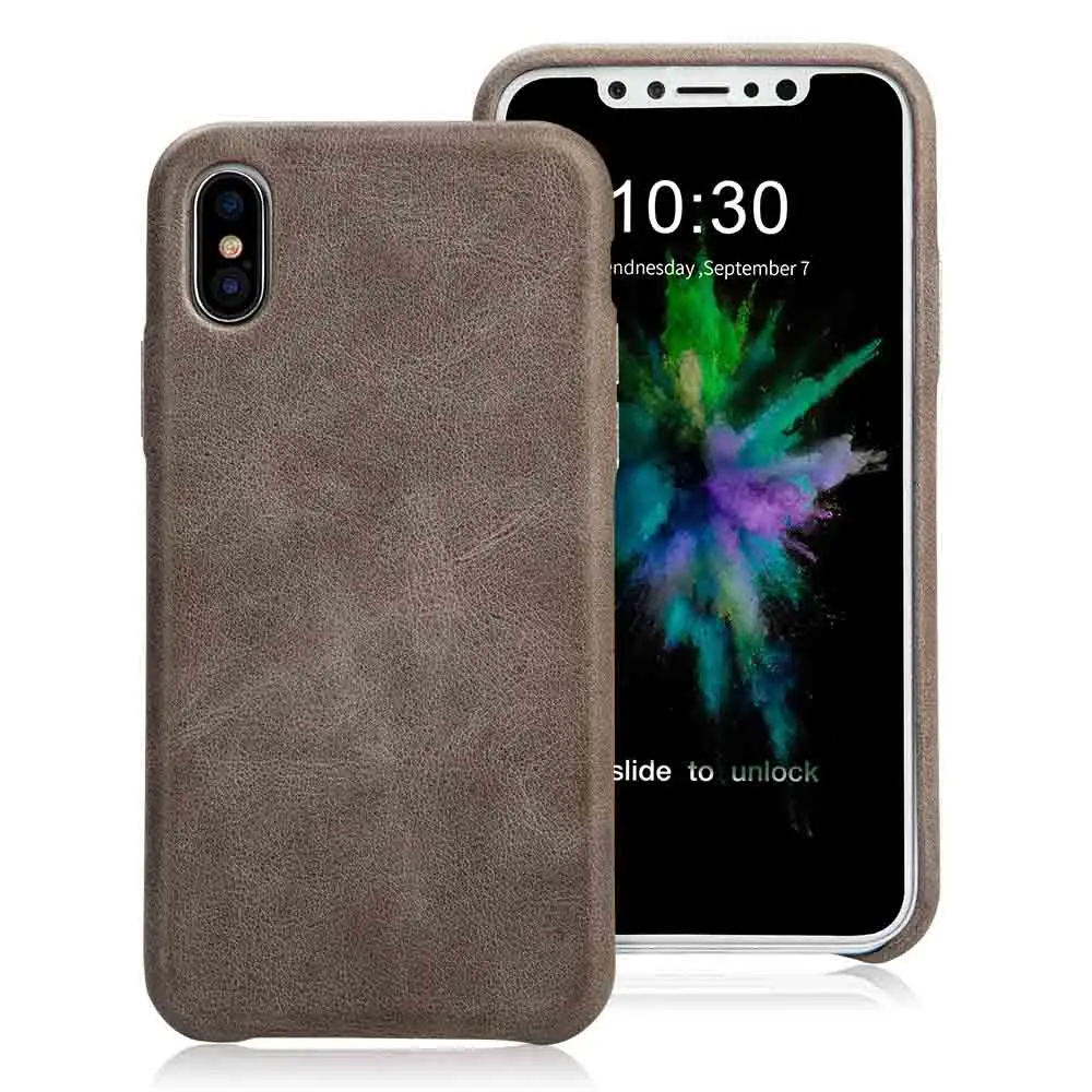 Gray Jisoncase, кожаный чехол для телефона, для iPhone XS, роскошный бренд, чехол для телефона, противоударный, ультра-тонкий, 5,8 дюймов, приталенный Чехол s, новинка - Цвет: Gray