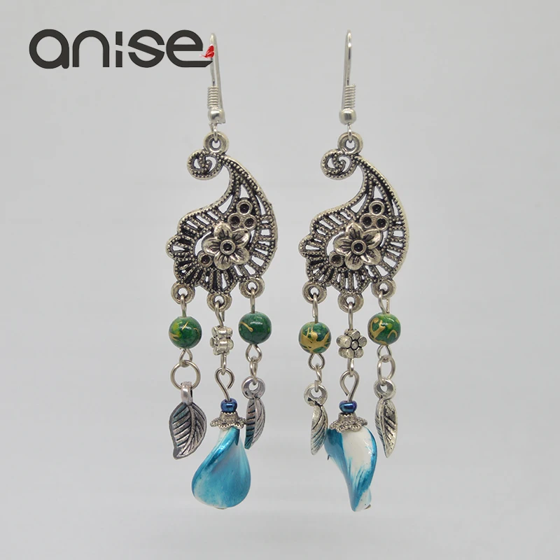 Винтажные серьги подвески с искусственным жемчугом и кисточками|fashion long earrings|long