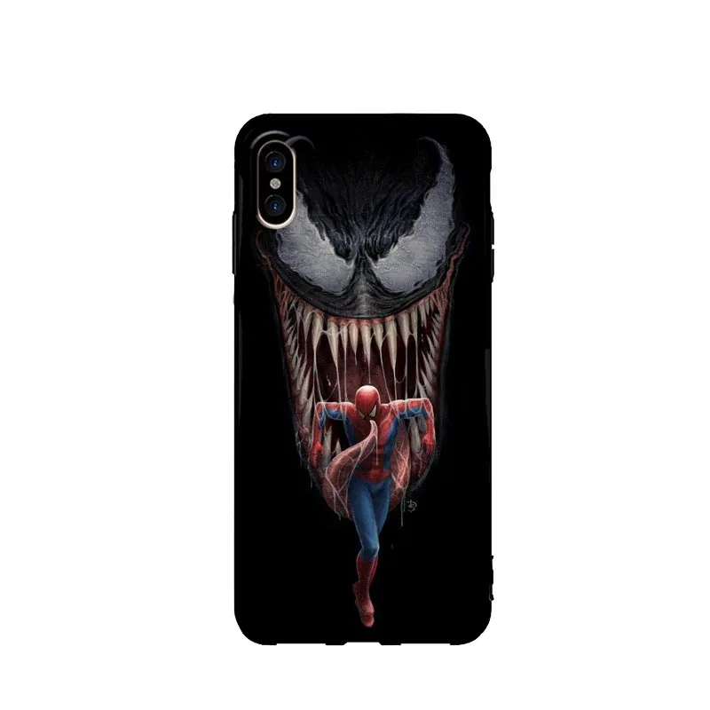 Чудо яд V человек паук Drool мягкий чехол для телефона iPhone 5 S SE X задняя крышка 6s 6 7 8 Plus