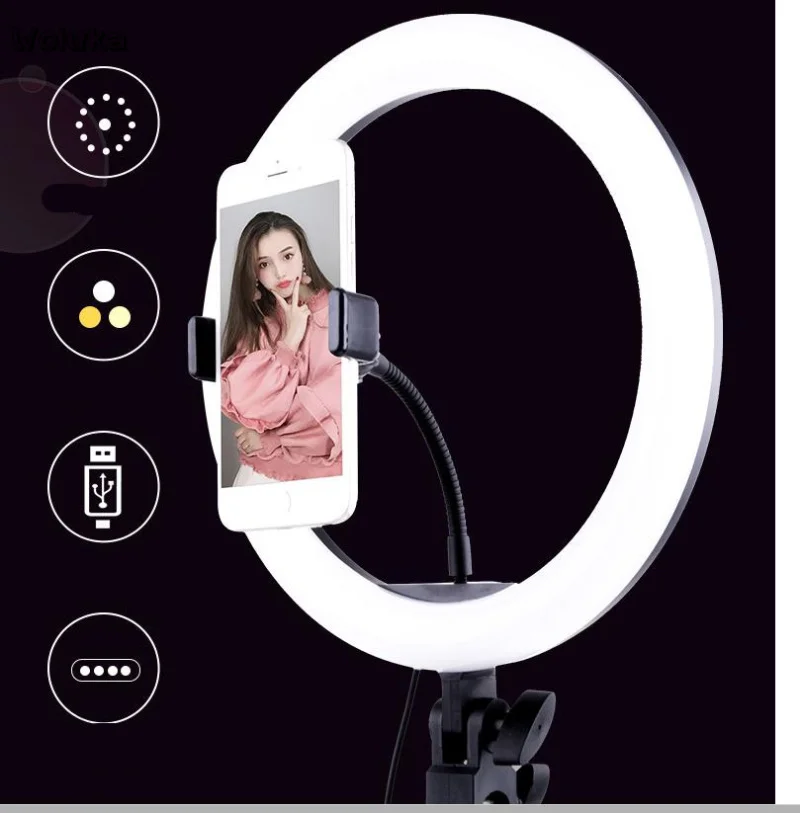 Мобильный телефон live кронштейн с лампой заполнения женский анкер освещение для