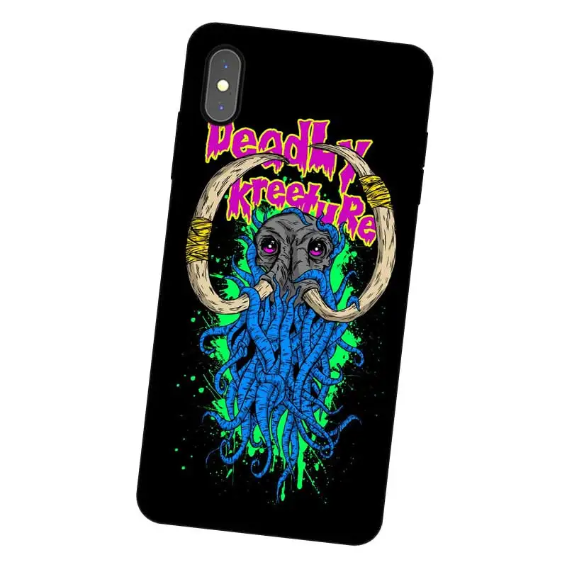 N253 художественный цветной черный силиконовый чехол для Apple iPhone 11 Pro XR XS Max X 8 7 6 6S Plus