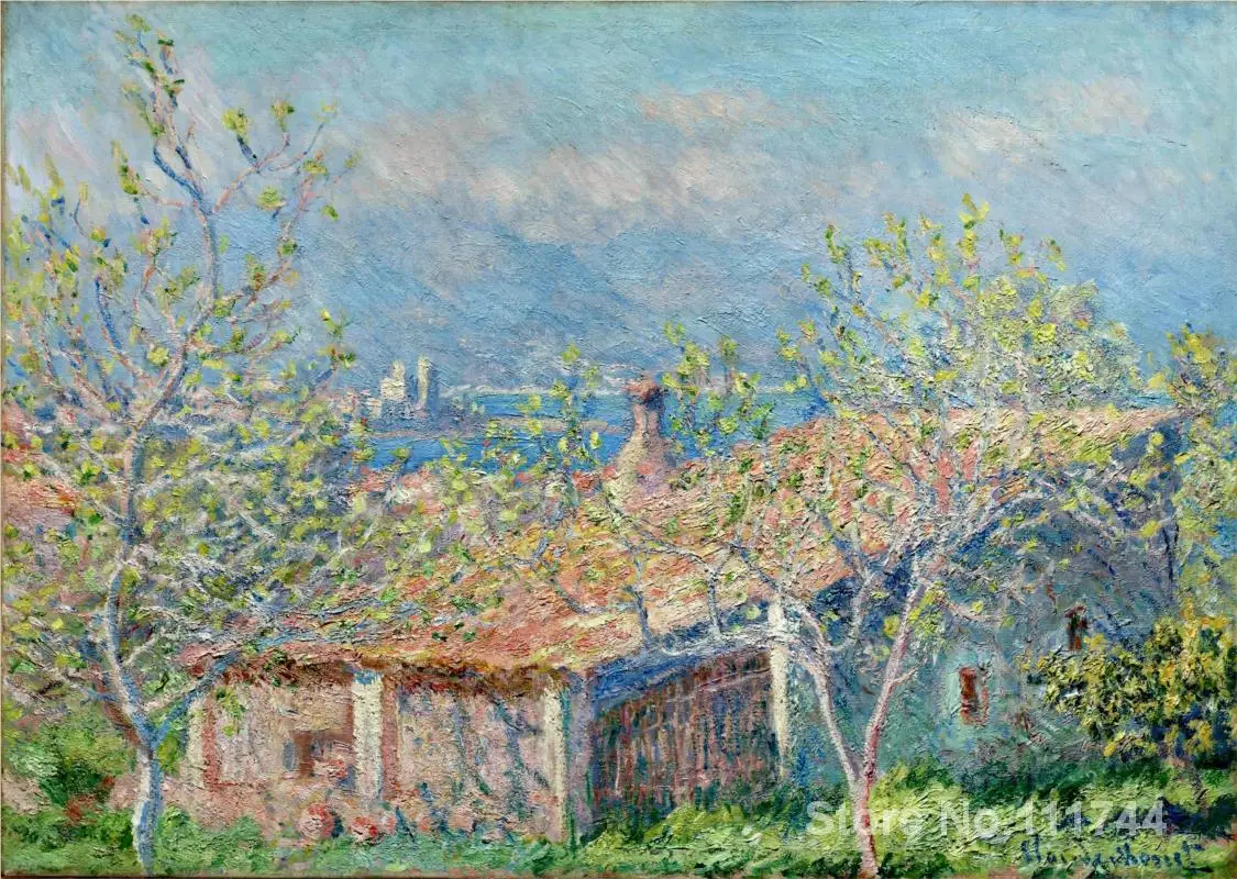 Копия масляных картин известный художник садовники дом в Антиб Клода Monet