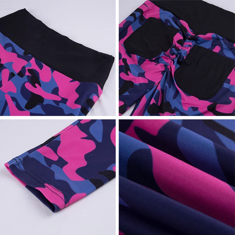 NORMOV Sexy High Waist Leggings Women Workout Camouflage Printed Leggins Female Fitness Clothing Push Up Pants Femme Gotico | Женская