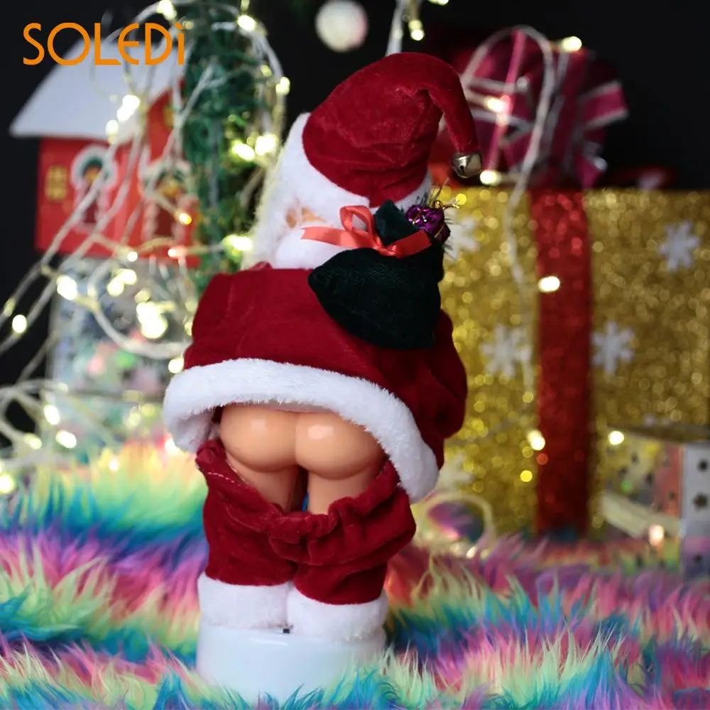 Музыка Санта-Клаус Электрический Рождественская Кукла танцы игрушка Смешные