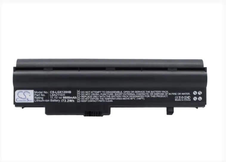 Аккумулятор Cameron Sino 6600mAh для LG X120 X120-G H L. C7B1A9 C7L1A9 N X130 10 &quotG L LB3211EE LB6411EH LBA211EH