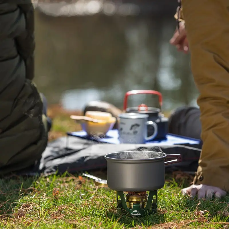 Naturehike на открытом воздухе Портативный ветрозащитный поле для кемпинга спиртовая горелка печи Посуда газовая приготовление пищи на открытом воздухе, пикник Плита NH18L001-T
