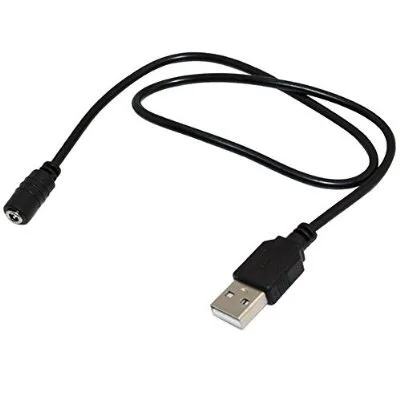 Штекер USB A на гнездо питания постоянного тока 1 35x3 5 мм черный шнур кабеля|3.5mm dc|power