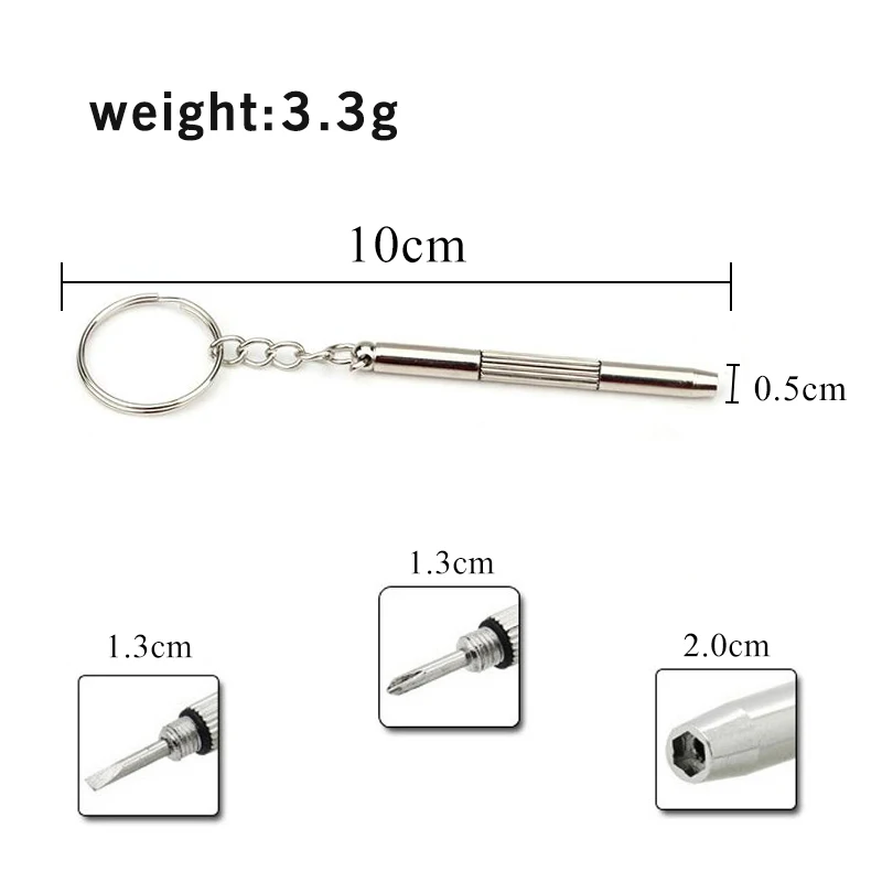 Cool Sliver Mini Multifunction Home Screwdriver Keychain Portable Combination Repair Tool Key Chain Utility Pocket Accessories | Украшения