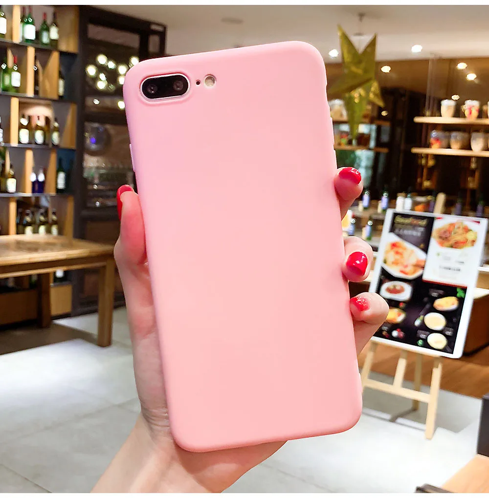 Чехол конфетного цвета для iPhone XS Max XR X 7 8 6 S Plus SE 5S 5 чехол силиконовый из ТПУ Xiaomi Redmi