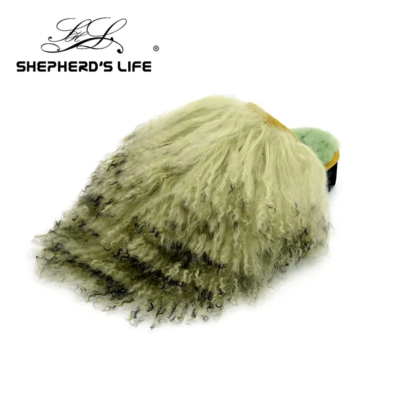 Длинная шерсть австралийского мериноса бешеный дизайн|Тапочки| |