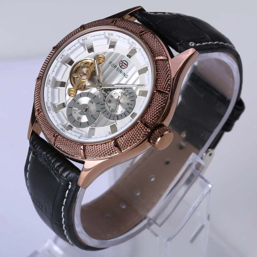 FORSINING2018 Для мужчин механические наручные часы автоматические Мода Tourbillon