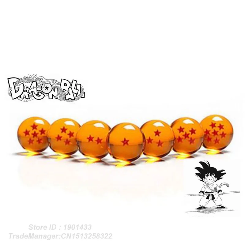 Хрустальные шарики Dragon Ball 7 см 5 шт./компл. экшн фигурка из ПВХ игрушка высокого