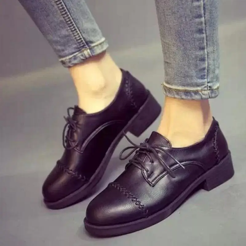 Женщина Плоские Туфли Новый Стильный Винтаж Круглая Голова Escarping Женщин Бренда