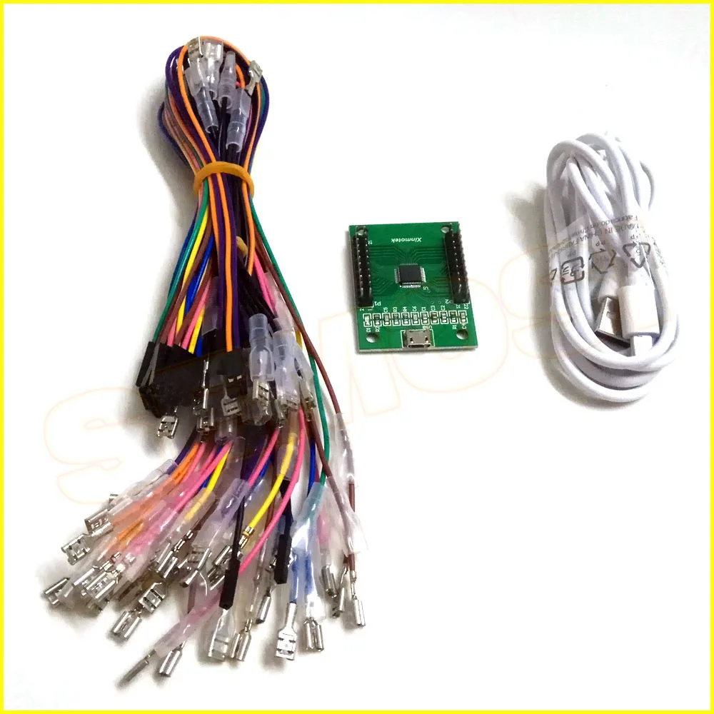 2 проигрывателя USB интерфейс управления + кабели проводки Jamma аркадный джойстик