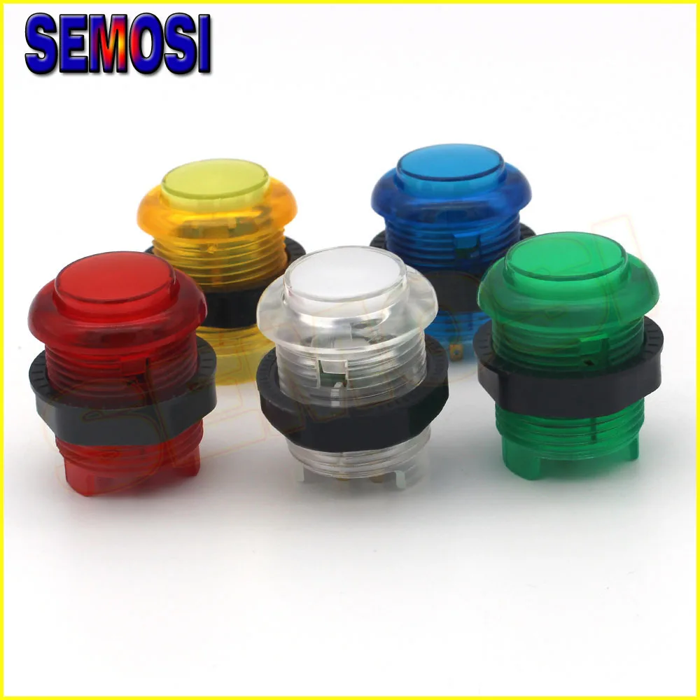 6 шт./лот 5 в аркада со светодиодной подсветкой Кнопка с встроенным