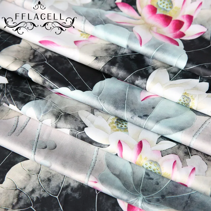 FFLACELL 1 метр Лотос Gambiered Марля высокое качественное платье Ципао Cheongsam ткань DIY