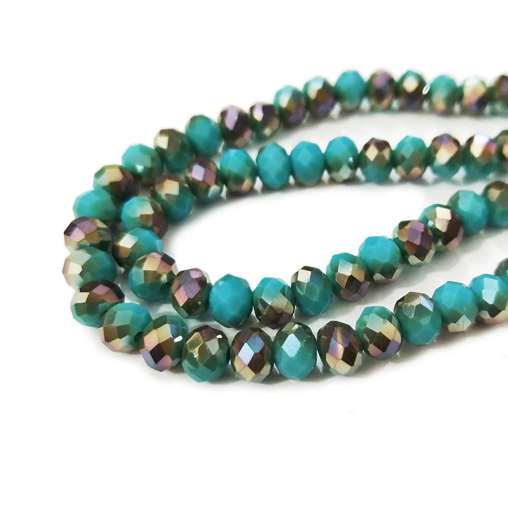 BEAUCHAMP 4x6 мм Кристальные шарики Rondelle граненый медного цвета и ожерелий Diy иных