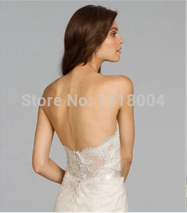 2015 New Arrival Mermaid Bridal Gowns Sexy Backless Applique Belt Lace See through Maxi Dress Top Quality Wedding Dresses | Свадьбы и