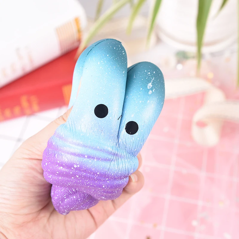 Серебристый Squeeze Squishys Galaxy Cute 10 см панда крем ароматизированный мягкий забавные гаджеты антистресс Новинка антистресс игрушки подарок слизи игрушки - Цвет: Серебристый
