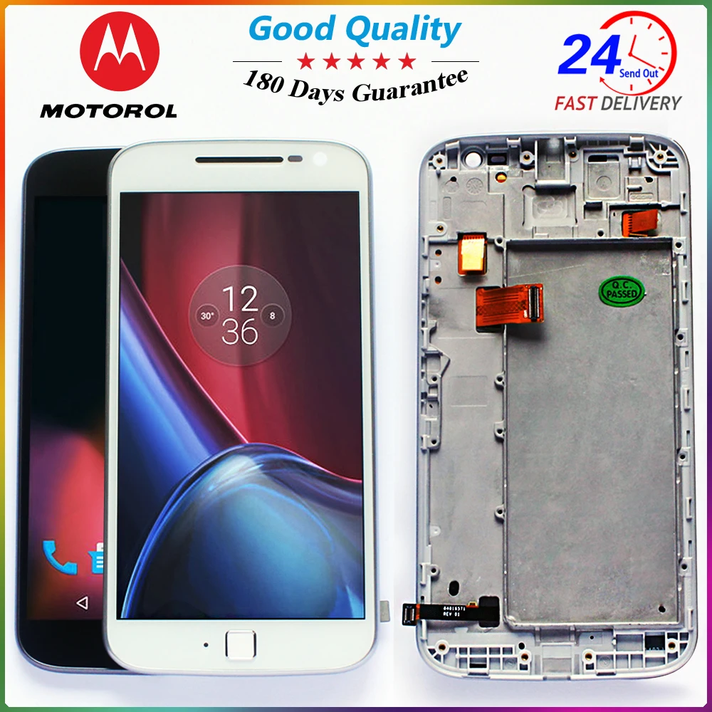 Motorola 5 дюймов ЖК дисплей для Moto G4 Plus сенсорный экран 100% оригинальный дигитайзер