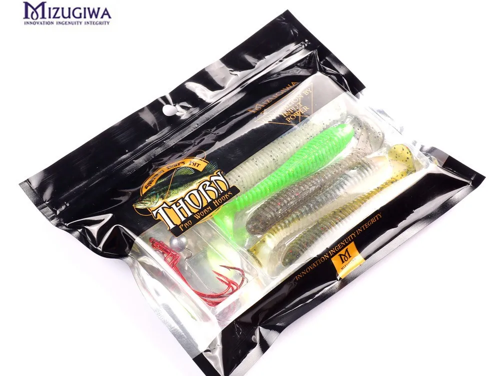 12 шт./партия Mizugiwa Thorn Pro крючки для Червяков мягкие пластиковые приманки для рыбалки Vibra Tail набор приманок наживка «червяк» Thorn Jighead крючки для Червяков