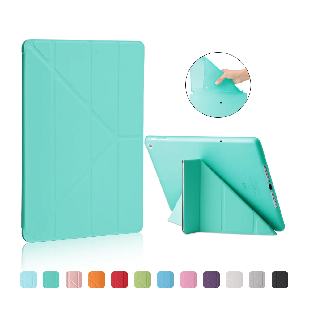 Чехол для ipad Air 1 2013 Release Cover A1474 A1475 A1476, ZAIWJ Smart Sleep Wake Up из искусственной кожи TPU мягкая задняя крышка