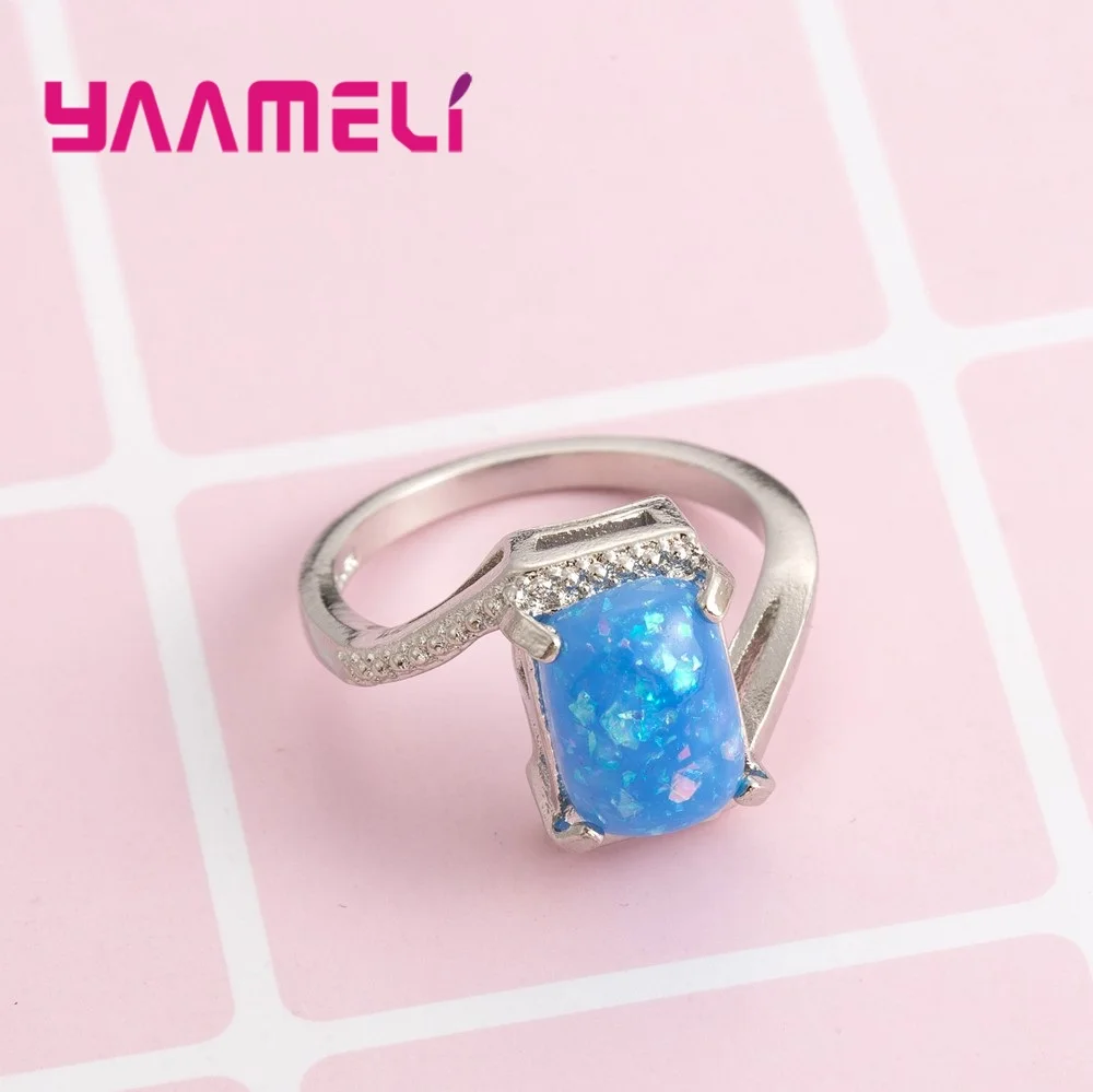 Лидер продаж большое кольцо YAAMELI с широким голубым опалом ювелирные изделия для