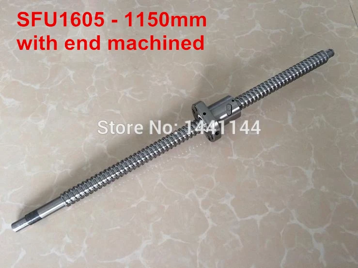 

1pc SFU1605 Ball Screw 1150mm BK12/BF12 end machined + 1pc 1605 BallScrew Nut for CNC Router