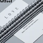 Бусины из гематита, матовые, 246810 мм, для изготовления браслетов