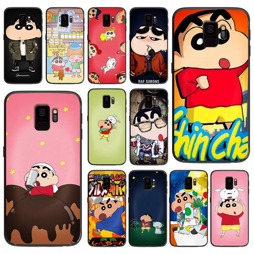 Чехол Crayon Shin для samsung Galaxy A5 A6 A7 A8 A9 2017 силиконовый чехол телефона M10 M20 M30 | Мобильные