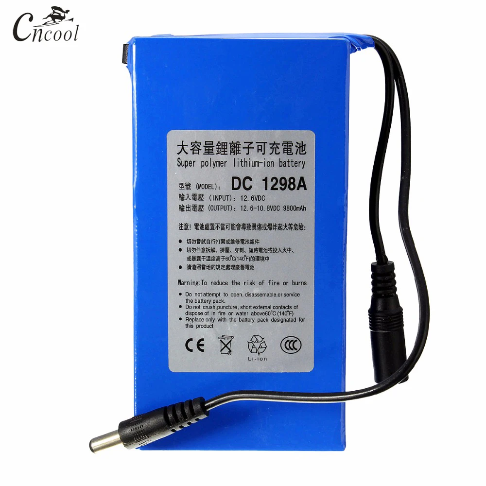 Cncool DC12980 12 В 9800 мАч батарея Высокое качество перезаряжаемый портативный