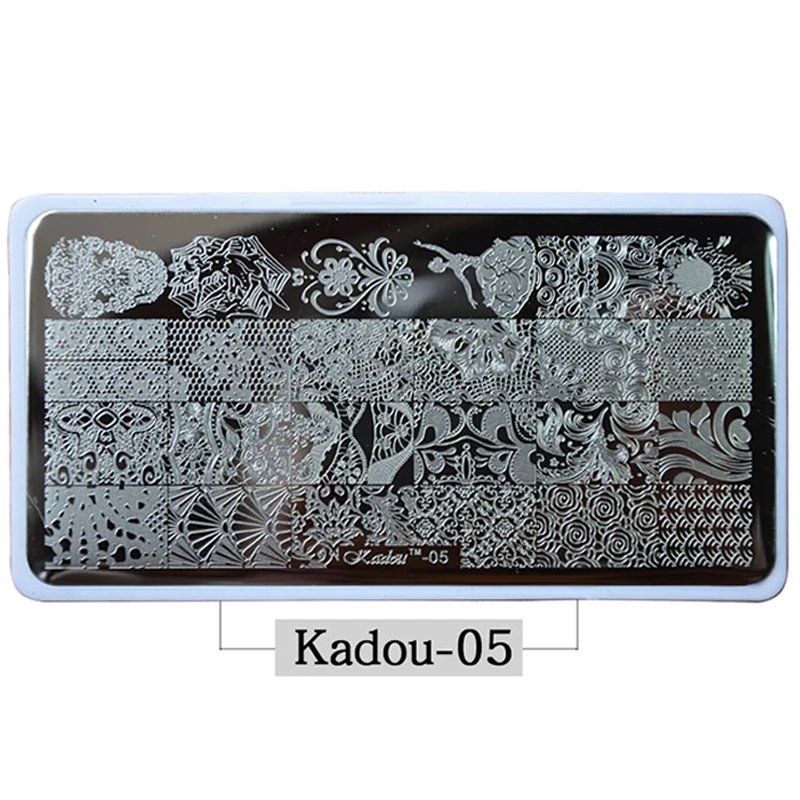 28 стилей Kadou konad из нержавеющей стали 1 шт Шаблон для дизайна ногтей салонный набор инструментов для маникюра DIY Набор для штамповки изображений