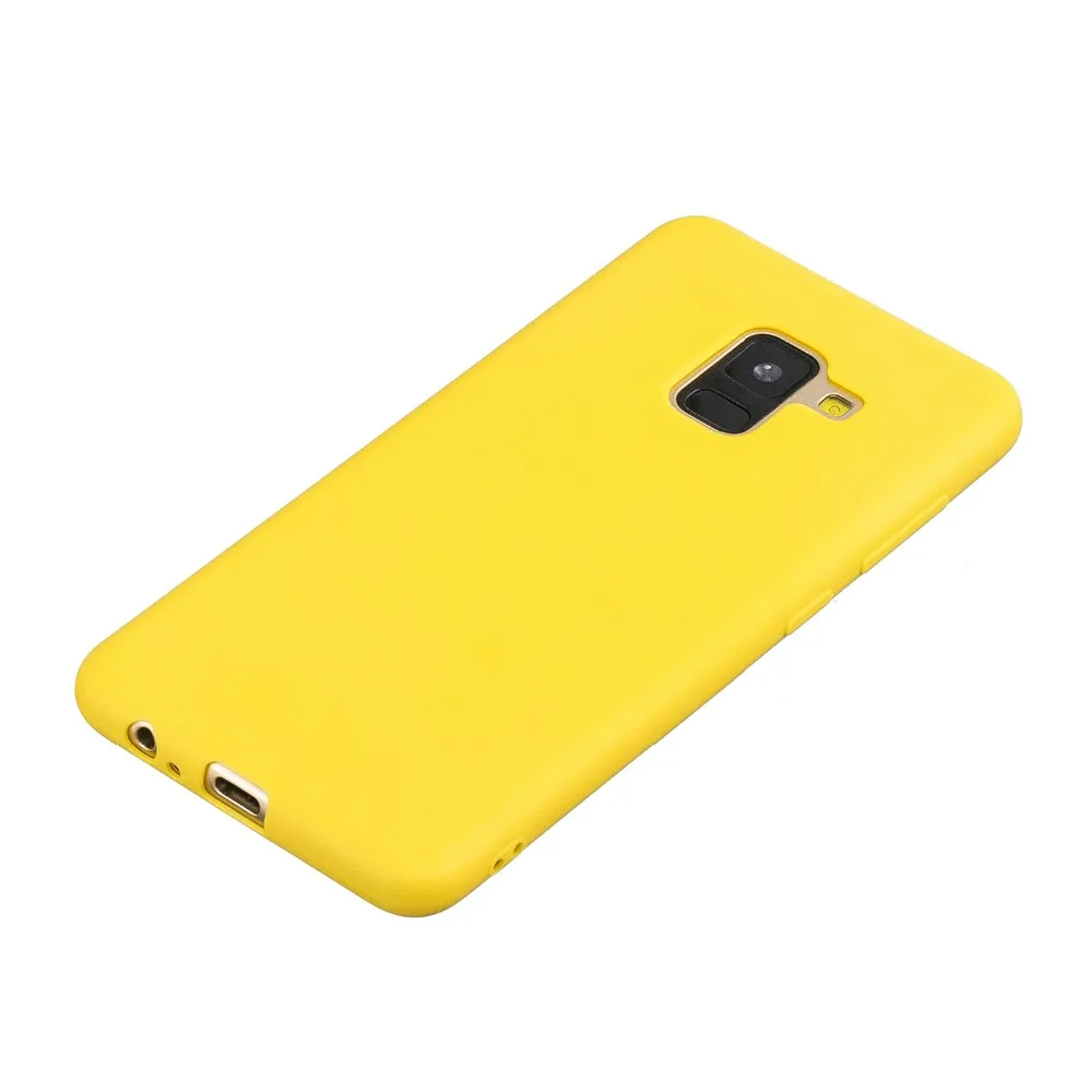 Чехол для Samsung A8 + Plus 2018 карамельный цвет Galaxy A6 J4 J6 S8 S9 чехол Capinha funda Etui |