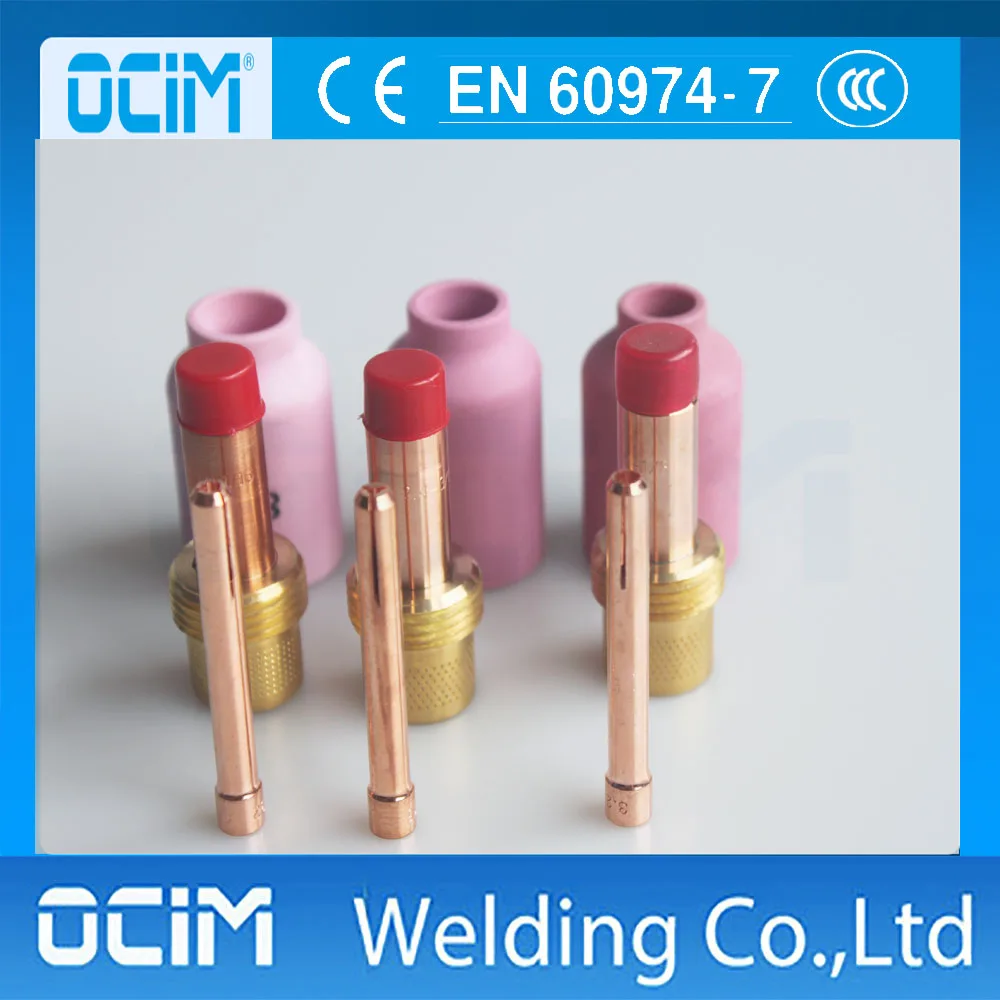 Комплект газовых объективов для сварки Tig Collet Body 9 шт. подходит сварочных горелок