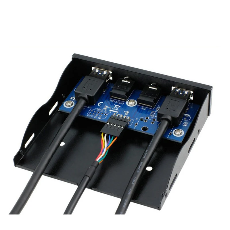 Передняя панель на 2 USB-порта 3 5 дюйма с аудио кабелем | Компьютеры и офис